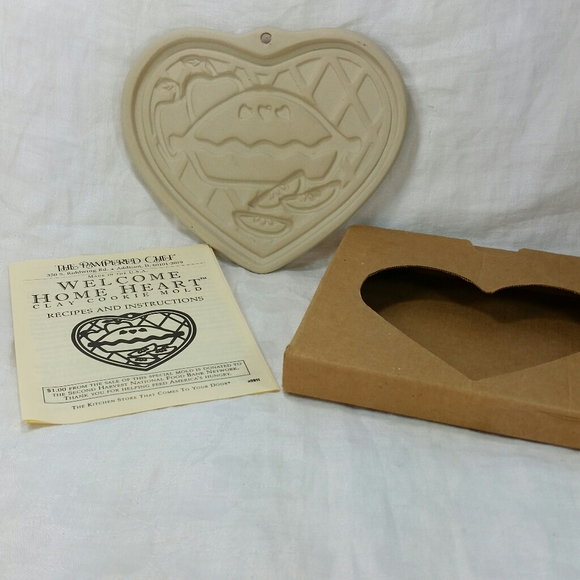 The Pampered Chef Other - PAMPERED CHEF Welcome Home Heart Clay COOKIE MOLD